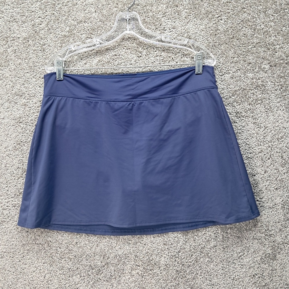 Lands End Womens‎ Navy Blue Swim Skirt Built In Brief Size 14 RN62830
